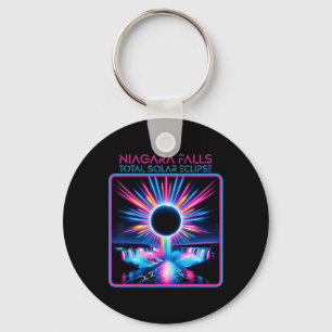 Solar Eclipse Niagara Falls Totality Event Souveni Key Ring