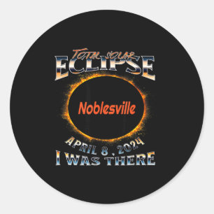 Solar Eclipse Noblesville Indiana There Classic Round Sticker