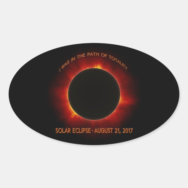 Solar Eclipse Oval Sticker (Front)