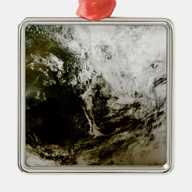 Solar eclipse over southeast Asia Metal Ornament (Front)