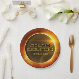 Solar Eclipse Paper Plate