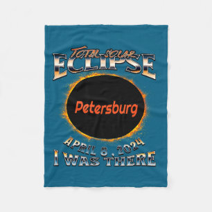 Solar Eclipse Petersburg Indiana There Illustratio Fleece Blanket