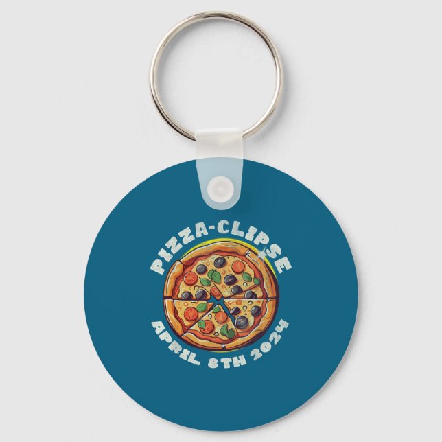 Solar Eclipse Pizza Clipse Eclipse Key Ring (Front)