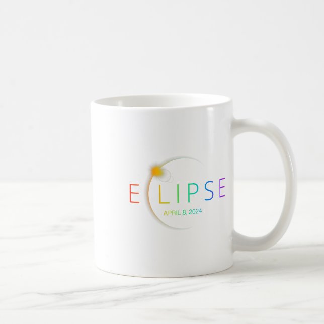 Solar Eclipse Rainbow 2024 Total Solar Eclipse 4.0 Coffee Mug (Right)