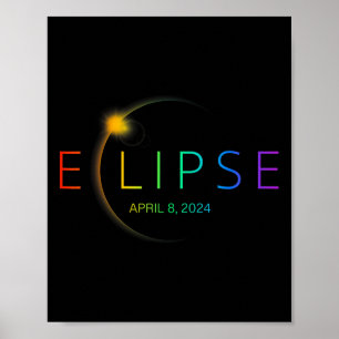 Solar Eclipse Rainbow 2024 Total Solar Eclipse 4.0 Poster