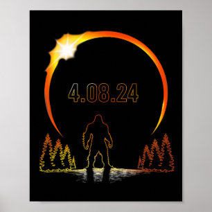 Solar Eclipse Sasquatch Totality 2024 Eclipse Poster