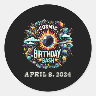 Solar Eclipse Shirt 2024 Classic Round Sticker