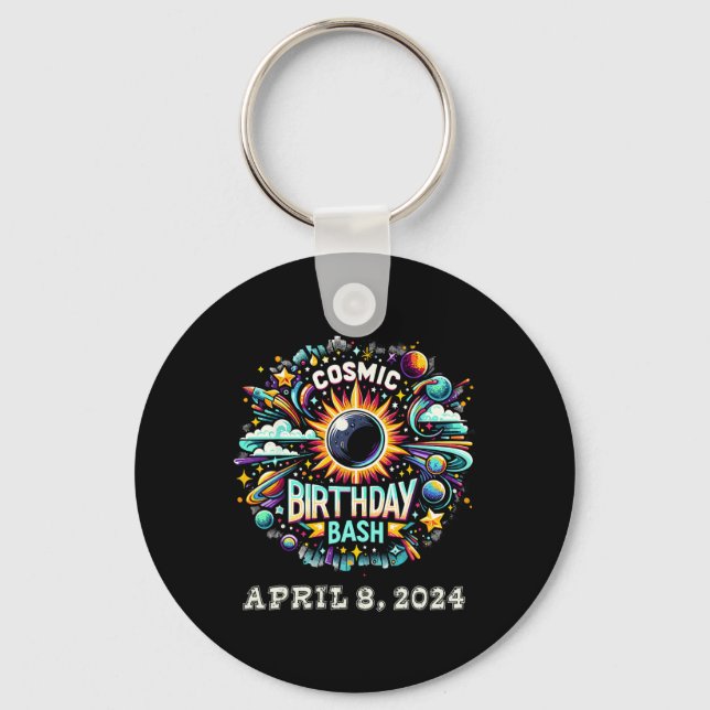 Solar Eclipse Shirt 2024  Key Ring (Front)