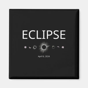 Solar Eclipse Shirt 2024 Total Eclipse Phases  Magnet