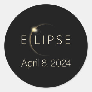 Solar Eclipse Shirt April 8 2024 Total Solar Eclip Classic Round Sticker