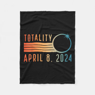 Solar Eclipse Shirt April 8 2024 Totality Solar Ec Fleece Blanket
