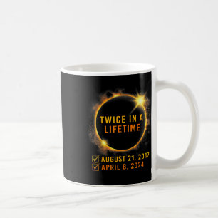 Solar Eclipse Shirt Twice In Lifetime 2024 Solar E Coffee Mug