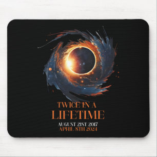 Solar Eclipse Shirt Twice In Lifetime 2024 Solar E Mouse Pad