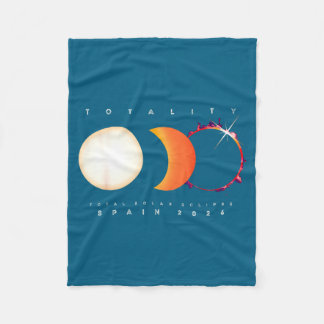 Solar Eclipse Spain Total Eclipse Fleece Blanket