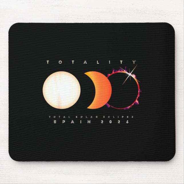 Solar Eclipse Spain Total Eclipse Mouse Pad (Front)