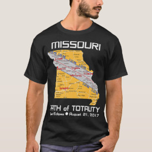 Solar Eclipse T PREMIUM MISSOURI MAP PATH of TOTAL T-Shirt