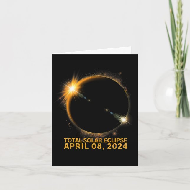 Solar Eclipse Tee 2024 Total Solar Eclipse 4.08.24 Card (Front)