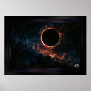 Solar Eclipse That Inspires Awe AI Art by Xzendor7 Poster