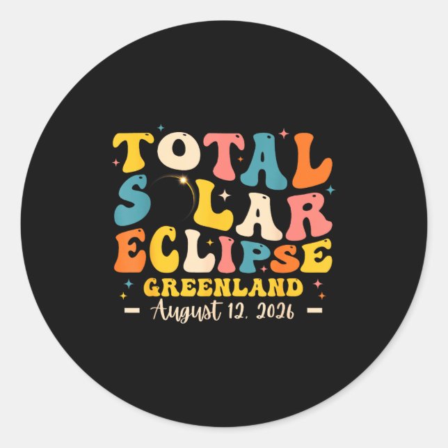 Solar Eclipse Total Solar Eclipse Classic Round Sticker (Front)