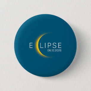 Solar Eclipse Total Solar Eclipse Design 6 Cm Round Badge