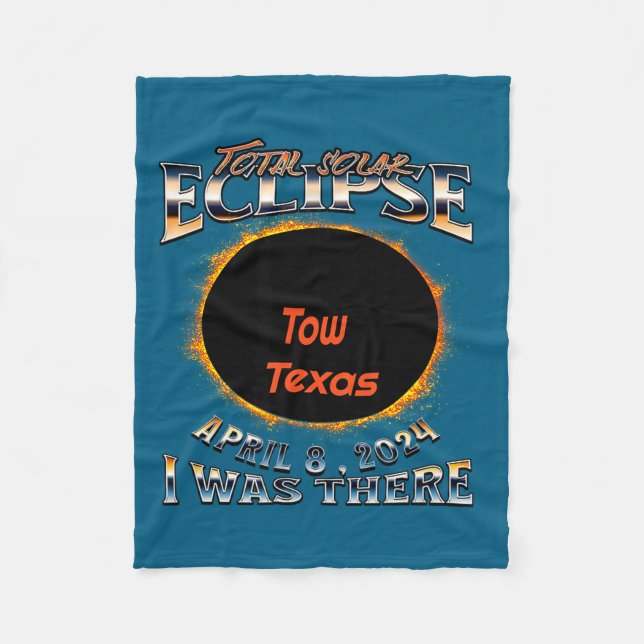 Solar Eclipse Total Solar Eclipse Fleece Blanket (Front)