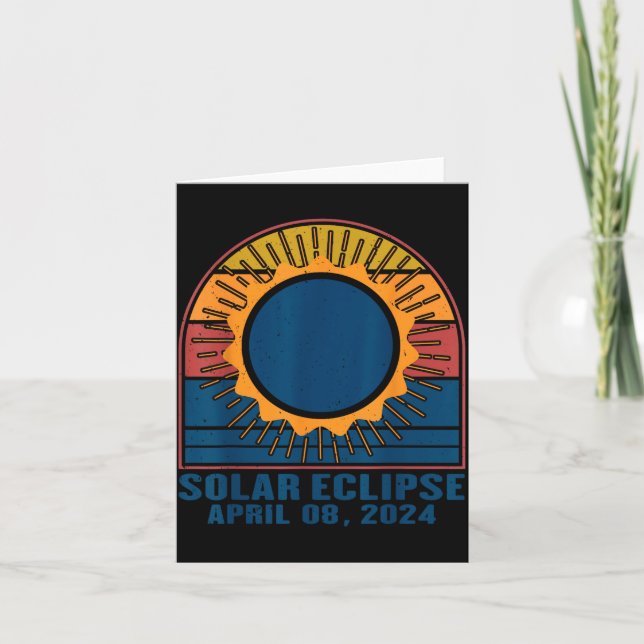 Solar Eclipse Total Solar Eclipse Illustration Card (Front)