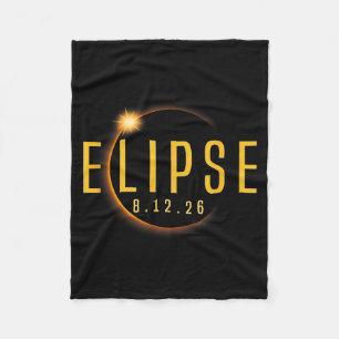 Solar Eclipse Total Solar Eclipse Illustration Fleece Blanket