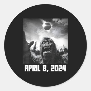 Solar Eclipse Totality April 8 Classic Round Sticker
