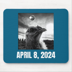 Solar Eclipse Totality April 8 Illustration Mouse Pad