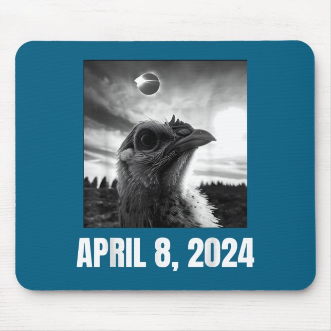 Solar Eclipse Totality April 8 Illustration Mouse Pad (Front)