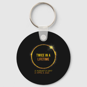 Solar Eclipse Twice In A Lifetime 2024 Solar Eclip Key Ring