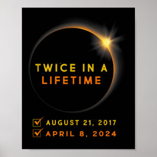 Solar Eclipse Twice In Lifetime 2024 Solar Eclipse Poster