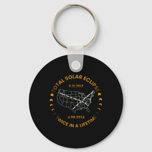 Solar Eclipse Twice In Lifetime 2024 Total Solar E Key Ring