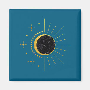 Solar Eclipse Twice Lifetime Total Illustration Magnet