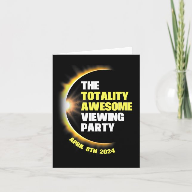 Solar Eclipse Viewing Party 2024 Total Solar Eclip Card (Front)