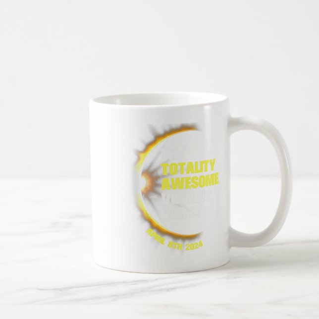 Solar Eclipse Viewing Party 2024 Total Solar Eclip Coffee Mug (Right)