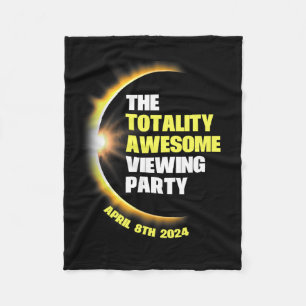 Solar Eclipse Viewing Party 2024 Total Solar Eclip Fleece Blanket