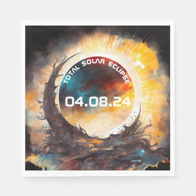 Solar Eclipse Viewing Party Napkin (Front)