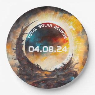 Solar Eclipse Viewing Party Paper Plate