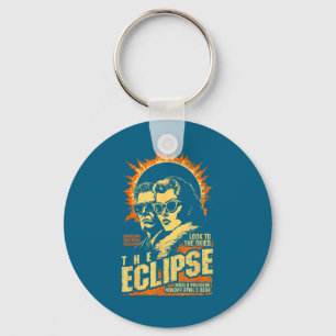 Solar Eclipse Vintage Science Fiction Key Ring