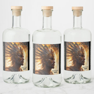 Solar Eclipse Warrior King Customise Set of 6 Liquor Bottle Label
