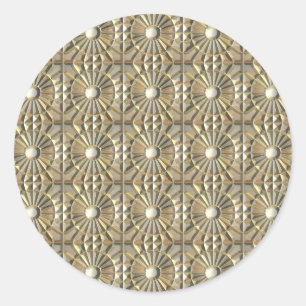 Solar Embossed Metals Classic Round Sticker