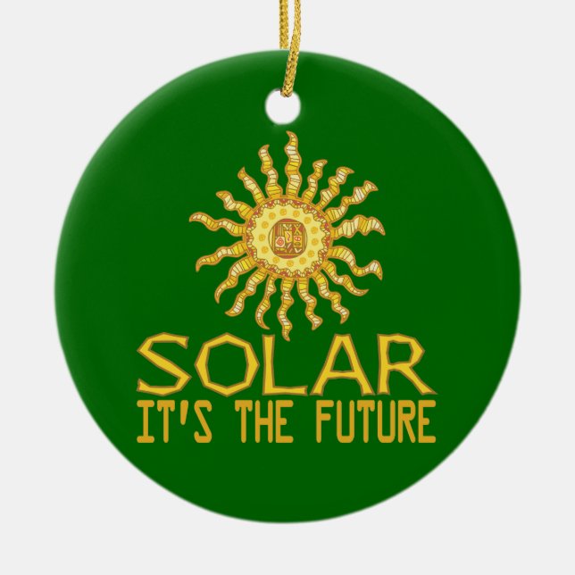 Solar Energy Ceramic Tree Decoration (Front)