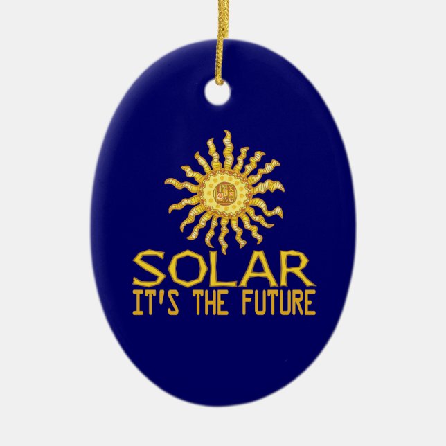Solar Energy Future Ceramic Tree Decoration (Front)