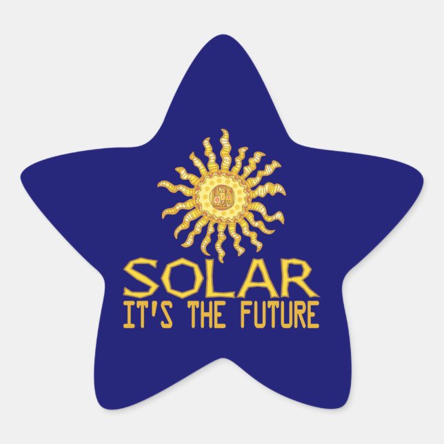 Solar Energy Future Star Sticker (Front)