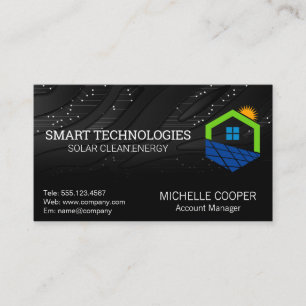 Solar Energy Power Logo   Tech Business Card