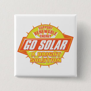 Solar Energy Solution 15 Cm Square Badge