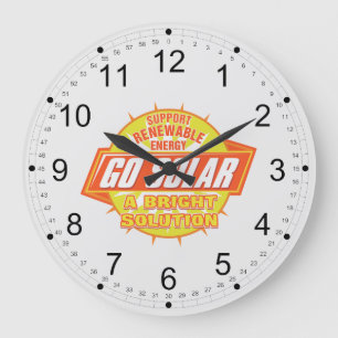 Solar Energy Solution Large Clock