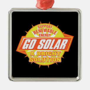 Solar Energy Solution Metal Ornament