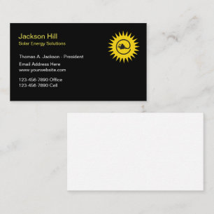Solar Energy Solutions Business Card